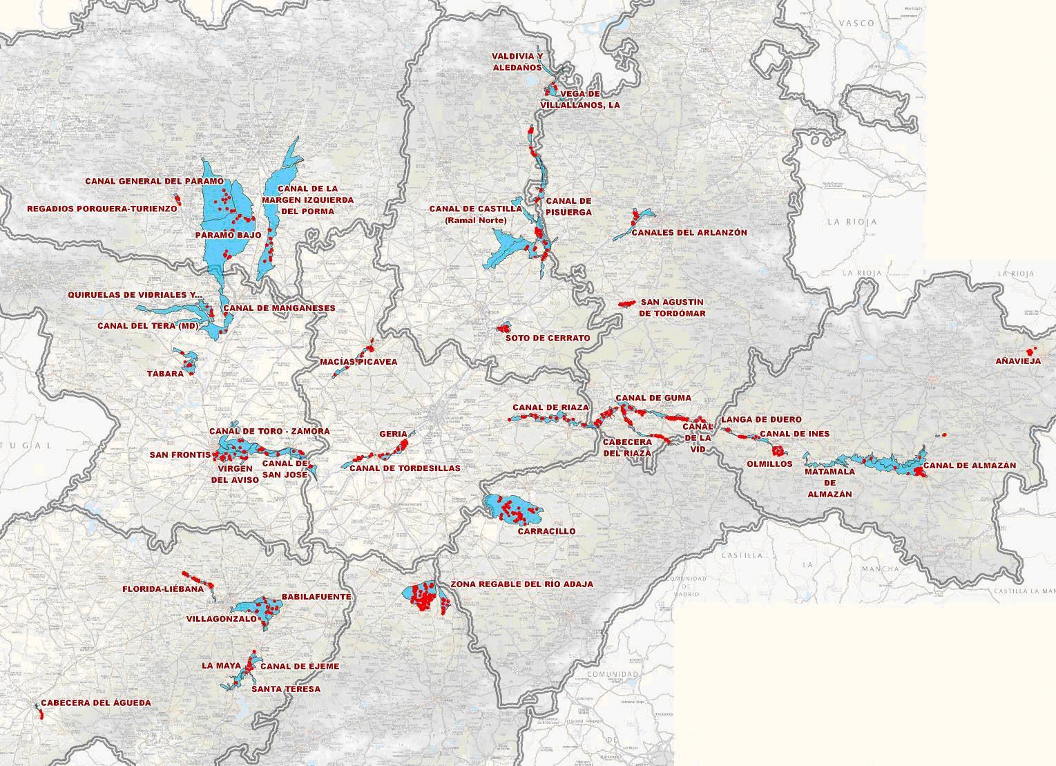 Mapa de las CCRR en las que se ha realizado la encuesta en 2012